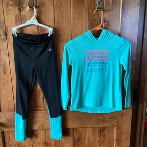Girls size 7/8 Champion 2 piece jogger set